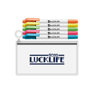 nikochanクリアケース＋LUCKLIFEロゴ蛍光ペン5色セット